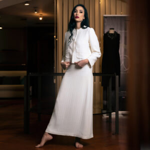 White wool skirt suit - Bespoke